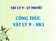 Công thức vật lý 9 HK1 - Lý thuyết Vật lý 9